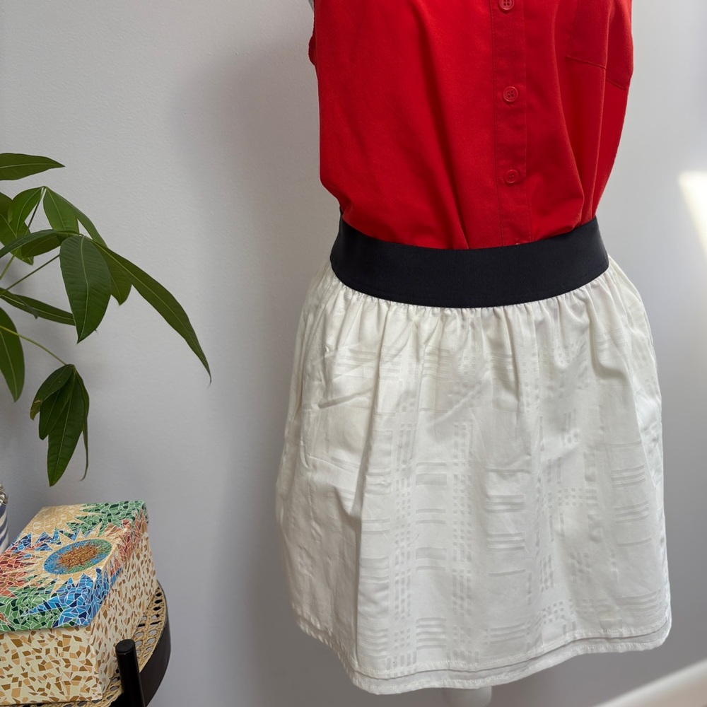 Club Monaco White and Navy skirt
